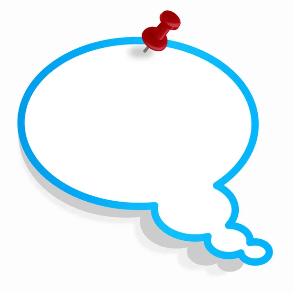 Thought Bubble Pinned Vector Illustration — Stock Photo, Image