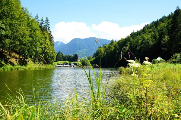 Riessersee Στο Garmisch Partenkirchen Καλοκαίρι — Φωτογραφία Αρχείου