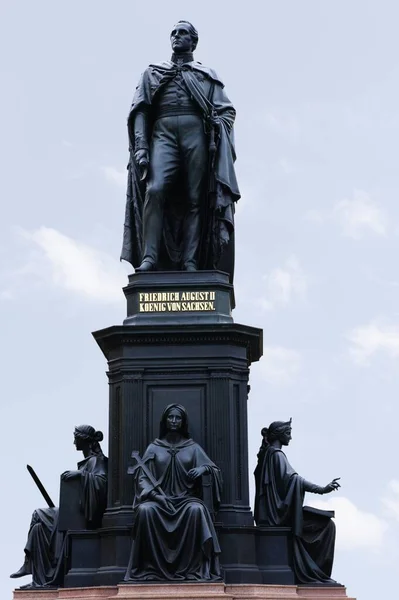 Monumento Friedrich Agosto Sassonia — Foto Stock