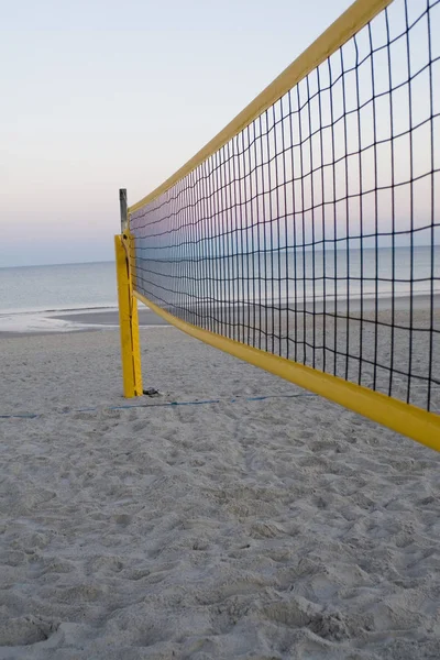 Beachvolleyballnetz Sandstrand — Stockfoto