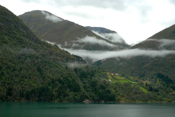 Norwegia Tle Krajobrazu — Zdjęcie stockowe