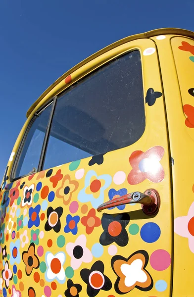 Truck Old Colorful Lorry Hippie Styles — Stock Photo, Image