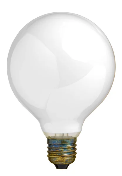 Close Big Light Bulb Isolated White Clipping Path — Stock Photo, Image