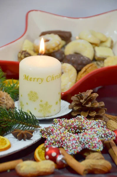 Bunter Hintergrund Für Weihnachten Oder Neujahr Urlaubskarte — Stockfoto