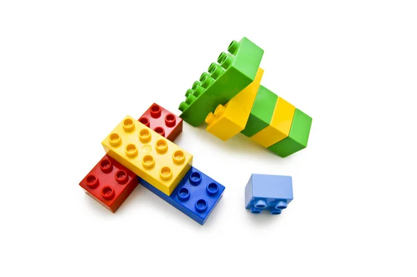 Игра Игрушечными Блоками — стоковое фото