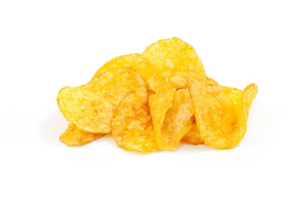 Potato Chips Popular Snack Front White Background — Stock Photo, Image