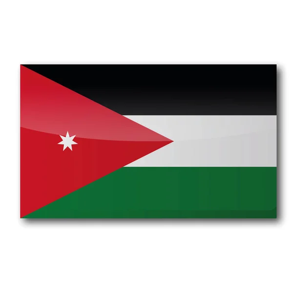 Bandeira Jordão Bandeira País — Fotografia de Stock
