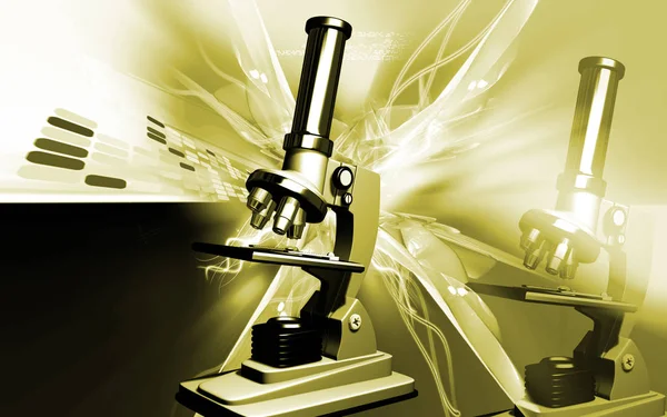 Digital Illustration Microscope Colour Background — Stockfoto