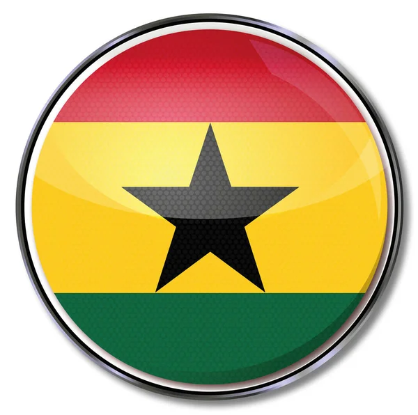 Düğme Ghana Coğrafya Haritacılık — Stok fotoğraf