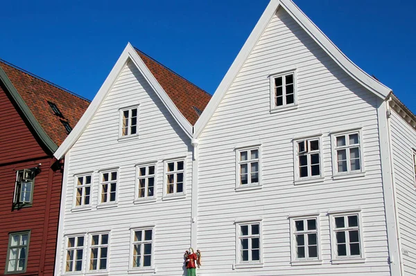 Ξύλινο Σπίτι Στο Bryggen — Φωτογραφία Αρχείου