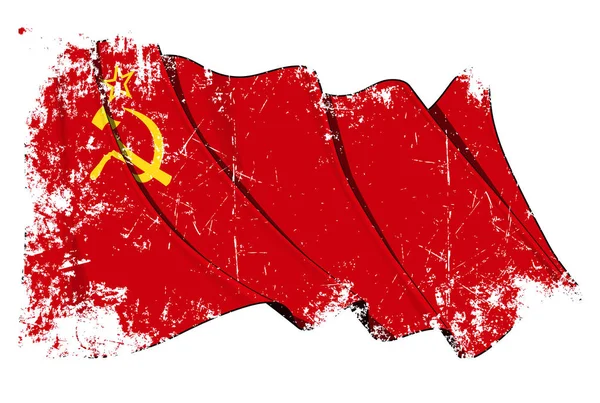 Sovjetunionen Flagga Grunge — Stockfoto