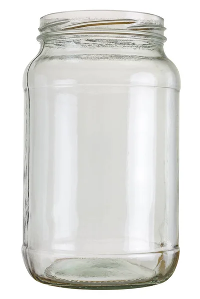 Egy Fehér Alapon Elszigetelt Üres Védőüveg Közelsége — Stock Fotó