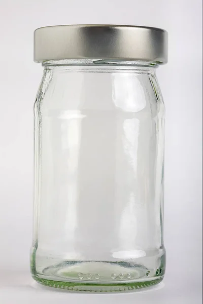 Close Small Jam Jar Isolated White Background — Stock Photo, Image