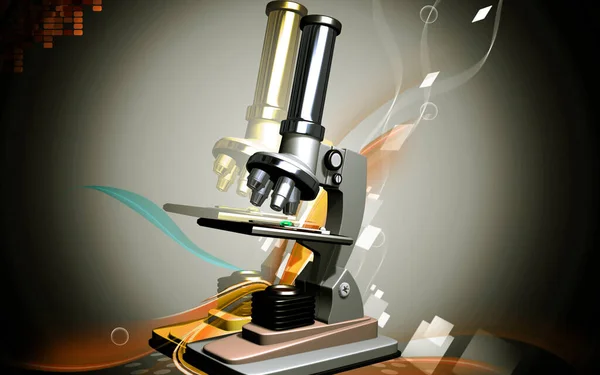 Digital Illustration Microscope Colour Background — ストック写真