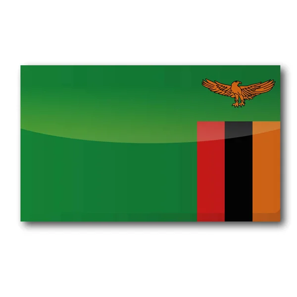 Zambijská Vlajka Vlajka Země — Stock fotografie