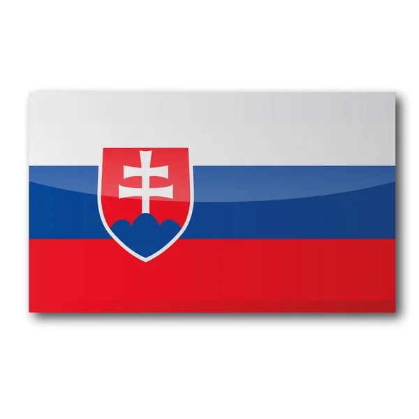Flaga Słowacja Geografia Kartografia — Zdjęcie stockowe