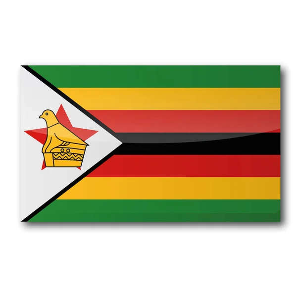 Flagge Von Simbabwe Landesfahne — Stockfoto