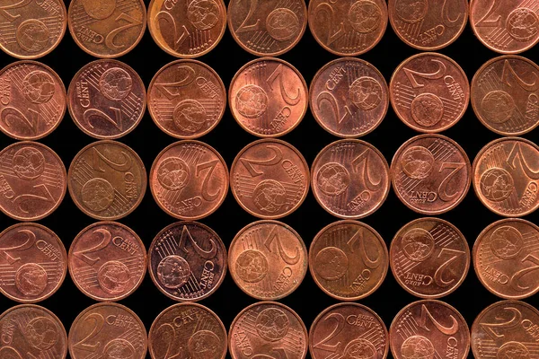 Euro Coins Stack Money — Stock Photo, Image