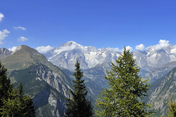 Massif Mont Blanc Dans Les Alpes Vue Côté Italien — Photo