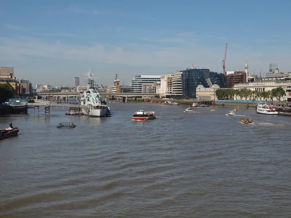 Vista Panorámica Del Río Támesis Londres Reino Unido —  Fotos de Stock