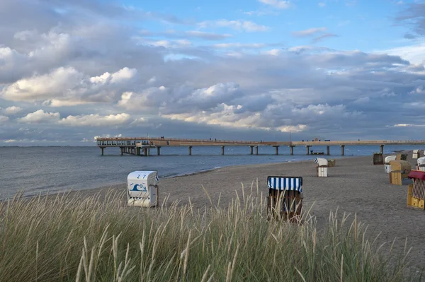 Beach Pier Pier Experience Heiligenhafen Baltic Sea Schleswig Holstein Germany — Stock Photo, Image
