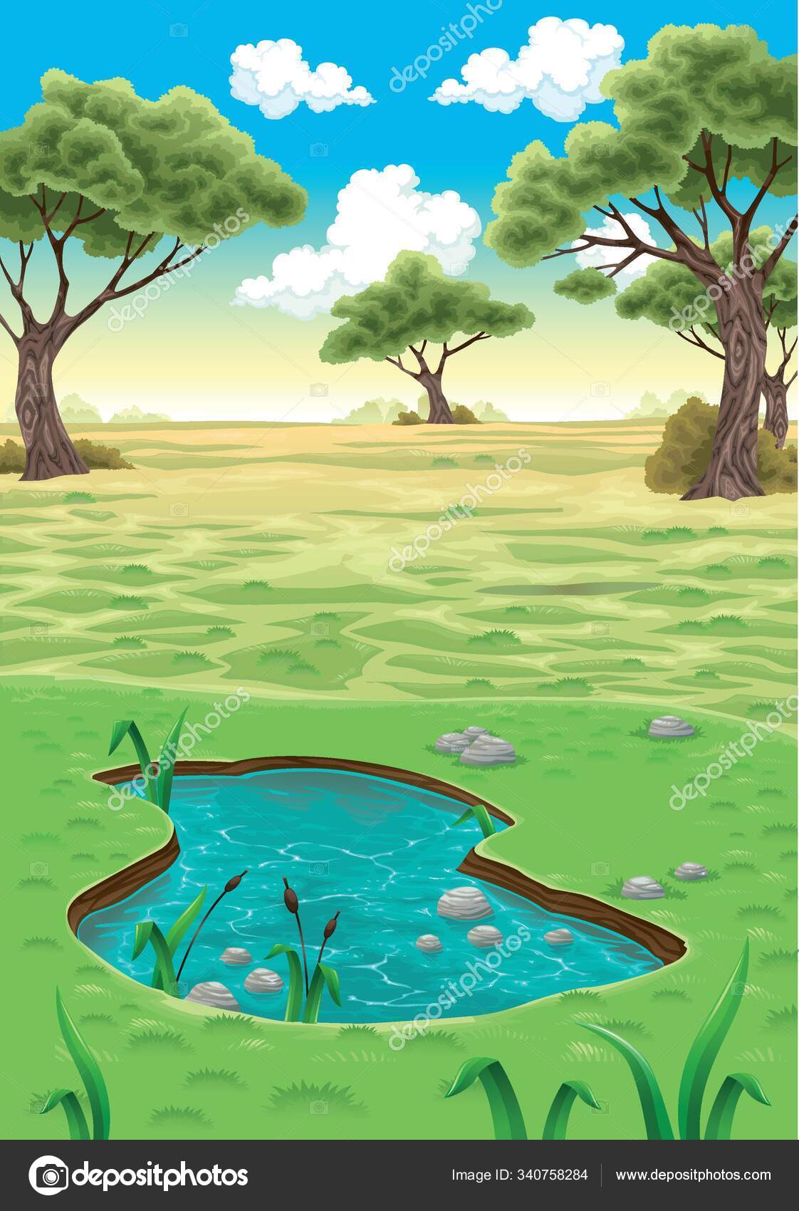 ecosystem of pond picture clipart
