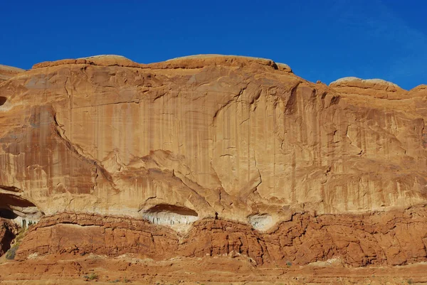 Ściana Skalna Pobliżu Moab Utah — Zdjęcie stockowe