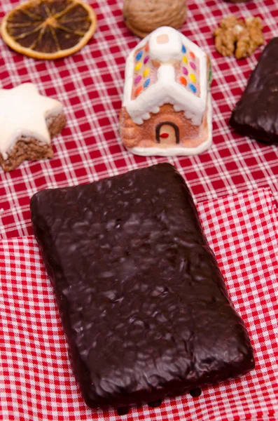Шоколадный Хлеб Красной Чеканке — стоковое фото