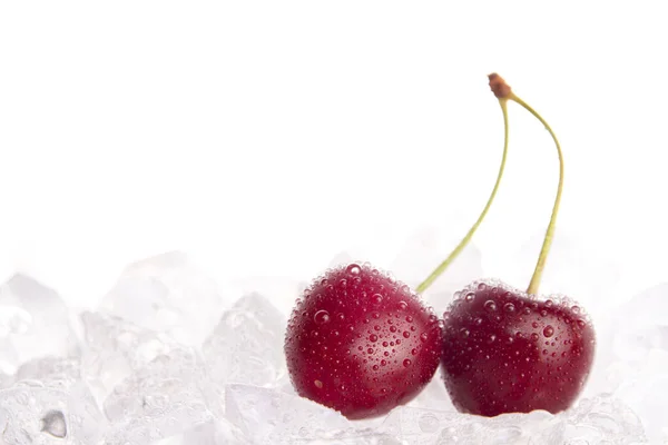 Tasty Red Cherries Background Close — Stock Photo, Image