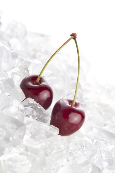 Tasty Red Cherries Background Close — Stock Photo, Image