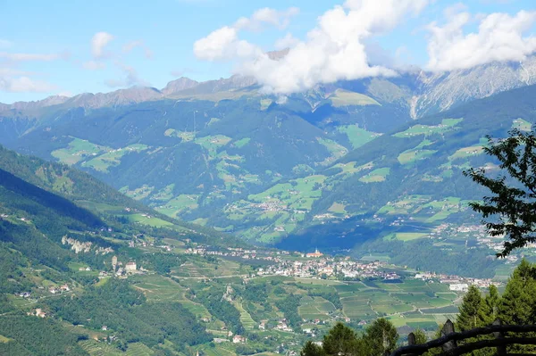 Village Tyrol Près Merano Dans Tyrol Sud Derrière Vallée Passier — Photo