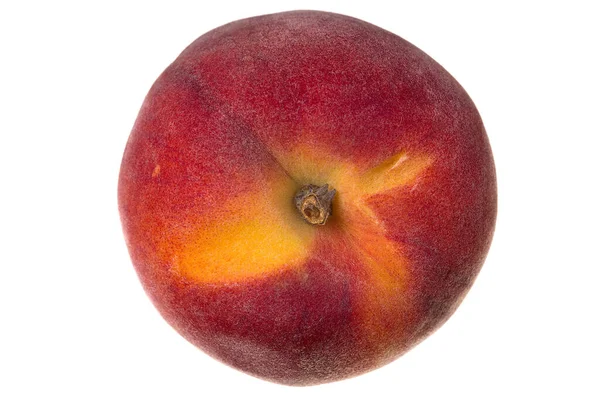 白から隔離された桃の果実の終わり — ストック写真