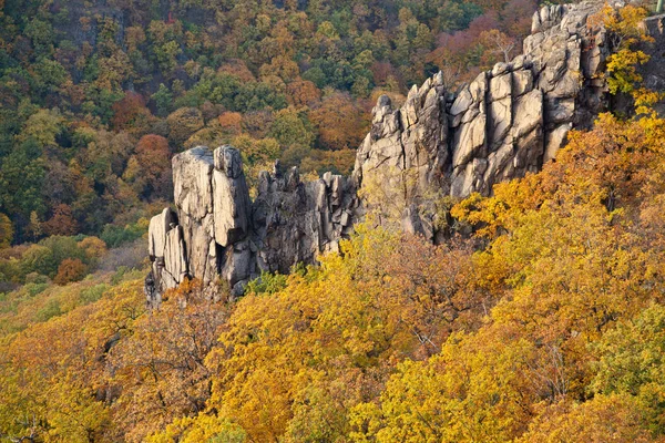 Vista Hexentanzplatz Para Bodetal Harz — Fotografia de Stock