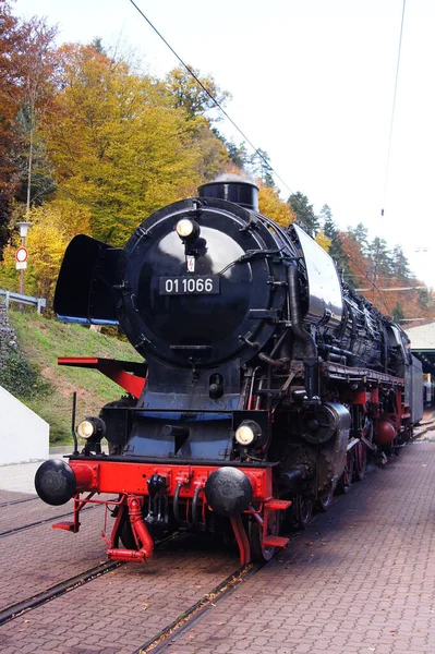 Tren Viejo Locomotora Vapor Vehículo Ferroviario —  Fotos de Stock