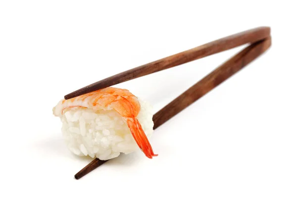 Sushi Bețișoare Mâncare Japoneză Fundal Alb — Fotografie, imagine de stoc