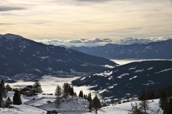 Vista Panorâmica Paisagem Majestosa Dos Alpes — Fotografia de Stock