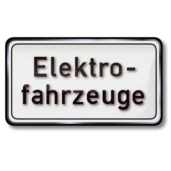 Road Sign Electric Vehicles — Stock Photo, Image