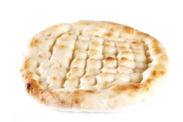 Türkisches Traditionelles Brot Das Pide Auf Weiß Genannt Wird — Stockfoto