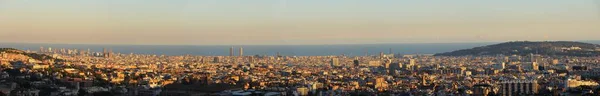 Barcelona Spanien Panoramabild — Stockfoto