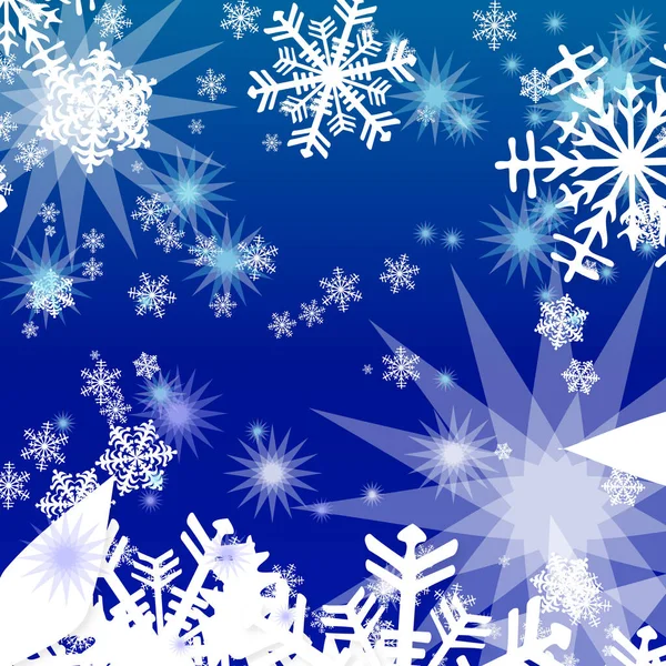 Sneeuwvlokken Achtergrond Kerstmis Nieuwjaar — Stockfoto