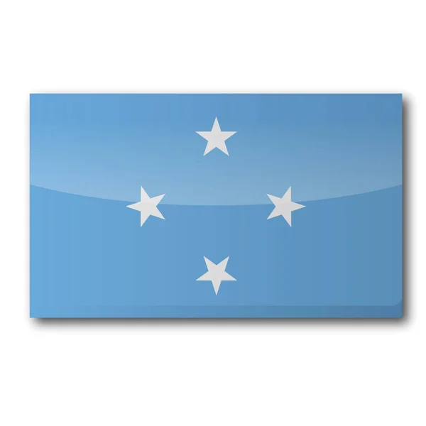 Vlajka Federativních Států Mikronésie Vlajka Země — Stock fotografie
