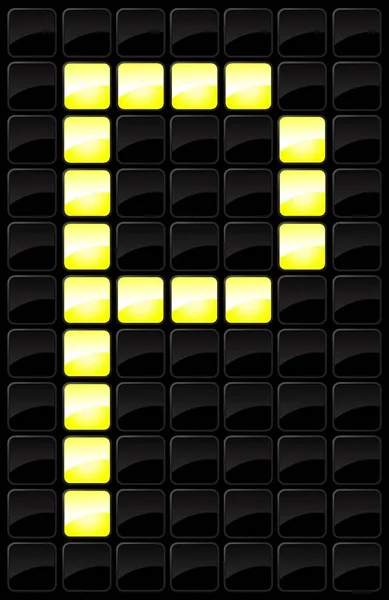 Tek Izole Edilmiş Puan Tahtası Harfi Simgesinin Vektör Illüstrasyonu — Stok fotoğraf
