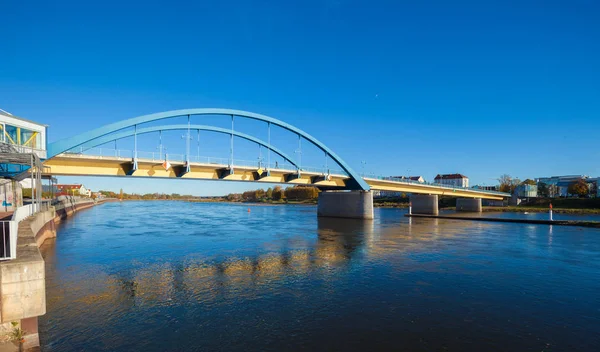 Most Oderbruecke Frankfurt Nad Odrą Niemcy Slubic Polska — Zdjęcie stockowe