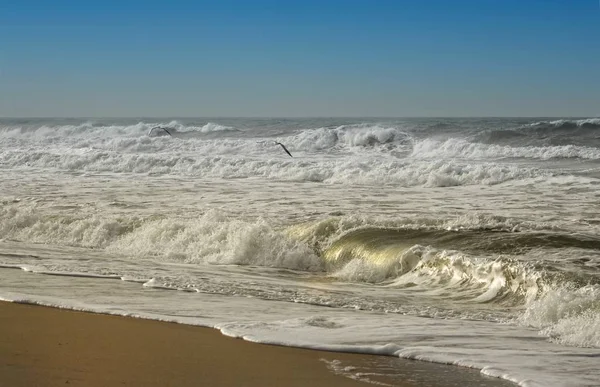 Vlny Moři Severní Moře Blízkosti Slabiky — Stock fotografie
