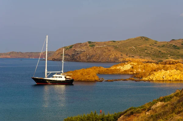 Άποψη Της Παραλίας Του Cala Pregonda Στην Μενόρκα Βαλεαρίδες Νήσοι — Φωτογραφία Αρχείου