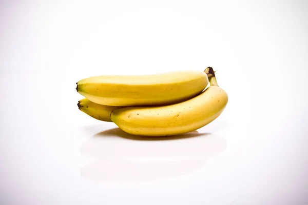 Bananas Shown Front White Background — Stock Photo, Image