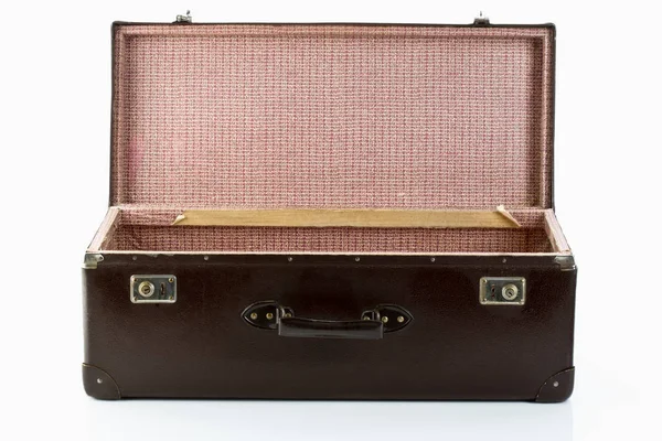 Old Suitcase Isolated White — Stock Photo, Image