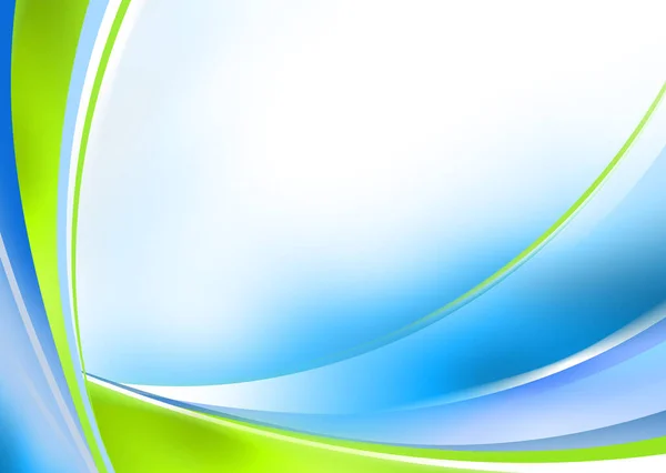 Hintergrund Mit Blauen Und Grünen Kurvenmustern — Stockfoto