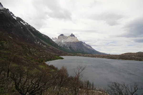 Trek Парку Торрес Дель Пайне — стокове фото