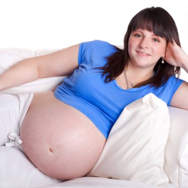pregnant women when resting clipart